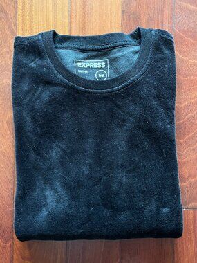 Express Black Crewneck Sweatshirt M Minimal Basic